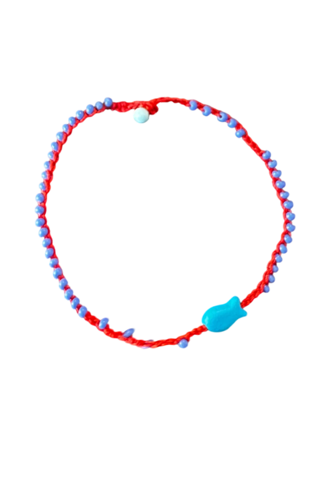 Bracciale con perline e pesciolino