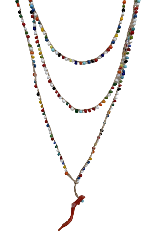 Collana Lunga con perline colorate